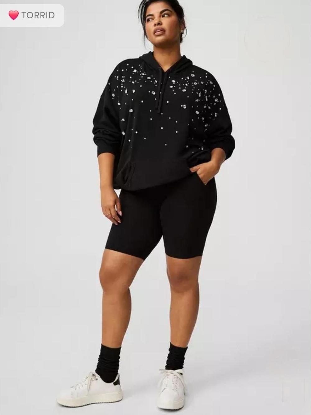 torrid Black High-Rise Bike Shorts